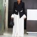 Women's Clothing New Fashion Temperament OL Trumpet Sleeve Top Pleated Wide Leg Pants Two Piece African Suit_ecoleips.com