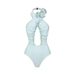 Women's Clothing Fashion One Piece 3D Floral Halter Neck Bikini, Sunscreen Beach Dress Hot Spring Swimsuit_ecoleips.com