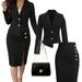 Women's Spring/Summer Slim Fit Fashion Trendy Casual Suit Jacket Paired With Skirt Set_ecoleips.com