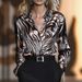 2025 New Cross-Border M High-Elastic Satin Leopard Print Spring/Autumn Casual Loose Shirt European And American Women's_ecoleips.com
