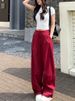 K Quick Drying Sports Pants, Women's New Product, High Waisted Loose Casual Pants, Hanging Straight Leg Wide Leg Pants_ecoleips.com