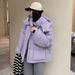 Women's Winter Hooded Puffer Jacket With Detachable Hood - Stylish Loose Fit Workwear Coat In White, Black, Brown, Green, Purple_ecoleips.com