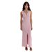 Elegant V-Neck Sleeveless Knit Dress - Breathable Viscose High Waist Bodycon Summer Dress For Women In Solid Colors (Pink/Green/Brown/Yellow)_ecoleips.com