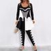 Yoga Outfit With A High-end Feel For Women, Slimming Form-fitting, Long-sleeved And Long-pants Graffiti Style Set_ecoleips.com