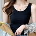 Women's Ribbed Tank Top - Anti-Slip, Side Coverage, Slim Fit, Stretchy & Versatile For All Seasons (White/Grey/Black)_ecoleips.com