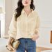 K Women's Shirt Long Sleeved New Commuter Style Top With Design Sense_ecoleips.com