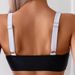Women's Fashionable Sexy Black White High Elastic Wide Strap Bikini Two Piece Swimsuit Overseas Warehouse_ecoleips.com