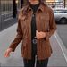 Corduroy Collar Jacket For Women – Slim-Fit Workwear Style Coat With Multiple Pockets (Dark Brown, S/M/L/Xl)_ecoleips.com