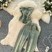 Women's Retro Slim Fit Denim Two Piece Set Strapless Top High Waisted Flared Pants Slimming Design_ecoleips.com