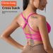 European New Cross Back Yoga Bra Women's Yoga Clothes Top Sports Underwear Outdoor Running Fitness Bra_ecoleips.com