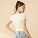 Juyitang Striped Sports T-Shirt For Women New Breathable Fitness Short Sleeve Summer Slimming Yoga Top_ecoleips.com