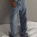 "Men's Distressed With Rolled Hem Pocket Details Relaxed Straight Fit, Washed Vintage Style Streetwear Fashion Polyester Blend Stretch"_ecoleips.com
