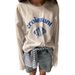 Autumn And Winter Loose Printed Long-Sleeved T-Shirt Female Lazy Fashion Round Neck Versatile Bottoming Top_ecoleips.com