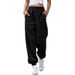 Women’s Clothing Fashion High Waist Casual Sports All Match Sweatpants Drawstring Pants Home Pants Trousers Women_ecoleips.com