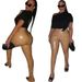 Women's Tight PU Leather Pants Side Slits Pleated Pencil Skinny Jeans Sexy Fit Casual Tight Pants_ecoleips.com