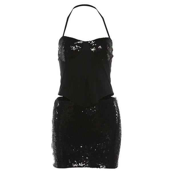 New Sweet Slim Neck Personalized Top Casual Versatile Skirt Set_ecoleips.com