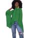 Women's Clothing Stand Up Collar Large Trumpet Sleeve Tops Women's Dresses Women's Fashion_ecoleips.com