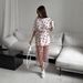 2025 2025 New Sexy Women's Long Style Love Mesh Splicing Loose Short Sleeve T-Shirt Dress_ecoleips.com