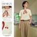 OLrain Women T-Shirt 2026 New Summer Neckline Hollow Tops French Style Silk Scarf With Embroidered Short-sleeved Tees O57XT96396_ecoleips.com