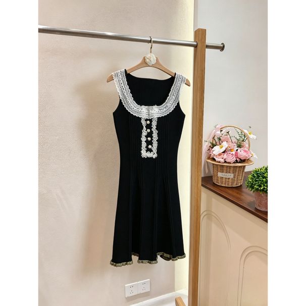 Trendy Brand Knitted Lace Sleeveless Slim Fit And Versatile, Women's Tank Dress, 26 Summer New Style_ecoleips.com