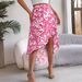 Women's Clothing Spring And Summer Flower Ruffled Mid Length Irregular Skirt_ecoleips.com