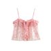 Aria Basics Aria Basics 2025 European And American Style Spring Women's Sequined Slim-fit Camisole Top 5039_ecoleips.com