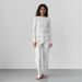 European And American Cross-Border Knitted Heart Jacquard Sleeve Long Pants Pajama Set Autumn New Style Wearable_ecoleips.com