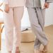 Spring Autumn Men Women 100% Cotton Sleep Bottoms Female Night Trousers Couples Casual Simple Pajama Pants Plus Size Home Pants_ecoleips.com