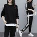 Casual Sportswear Set For Women, Autumn New Loose Fashion Plus Size Stylish Youthful Sweatshirt Best Friend Outfit_ecoleips.com