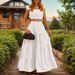 European And American Cross-Border Trade Clothing Solid Color Sexy Style Ruffled French Strap Dress Two-Piece Set_ecoleips.com