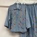 Light Women's Summer 2025 New Fashionable Niche Rhinestone Embellished Heavy Craft Fashion Denim Suit_ecoleips.com