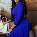 C8655 Cross-Border Trade 2026 New Women's Fashionable Elegant Round Neck Three-Quarter Sleeve Dress_ecoleips.com