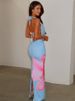 Mozision Halter Print Sexy Maxi Dress Women Gown Elegant Halter Backless Sleeveless Back Split Bodycon Club Party Long Dress_ecoleips.com