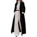 Elegant A-Line Long Wool Blend Coat, Women's 3D Pattern Trench Coat For Fall Winter, V-Neck Zipper Closure Casual Outerwear_ecoleips.com