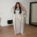 MQ117 Middle Eastern Robe For Outerwear 2024 Summer Modest Muslim Fashion Silver-embossed Elegant Abaya Dress_ecoleips.com