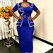Women's Clothing Plus Size Patchwork Dress Ruffled Waist Short Sleeves Casual Elegant American Style Women's Summer Commuting Dress_ecoleips.com