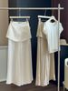 High-Waisted Wide-Leg Trousers for Women Ice Silk Linen Flared Hem Relaxed Casual Style Floor-Length Summer Bottoms_ecoleips.com