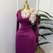 Women's Clothing Spring Temperament Elegant Square Collar Three Dimensional Flower Decoration High Waist Slim Hip Dress_ecoleips.com
