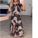 2025 Summer New Elegant Print Dress For Women Fashion O Neck Casual Loose Holiday Party Dresses For Women Robe Femme_ecoleips.com