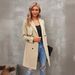 Women's Clothing Women's Double Breasted Trench Coat Classic Lapel Coat Slim Coat Long Coat_ecoleips.com