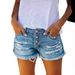Women's Clothing Trendy Ripped Tassel Denim Shorts Straight Breasted Women's Hot Pants_ecoleips.com
