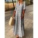 Women's Clothing Clothing Summer New Retro Stand Up Collar Large Size Fashionable Loose Dress Long Style_ecoleips.com