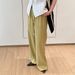 Suitable For All Seasons Si Linen Tencel Wide-Leg For Women Summer Loose Drawstring Casual Straight Long Pants 9056_ecoleips.com
