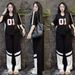 Women's Summer Fashion 2-Piece Set American Style Wide Leg Pants & Short-Sleeved Top With Letter Print Loose Fit Casual Outfit_ecoleips.com