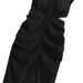 Spring 2025 Women's Fashion Simple European American Style Short Sleeve Long Dress Waist Exposing Casual Elegant Women's Clothing_ecoleips.com