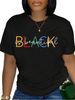 European And American Cross-border Foreign Trade Women's Fashion Letter Print Round Neck Short-sleeve T-shirt Top_ecoleips.com