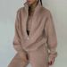 Women's Clothing Fleece Hoodie Two-Piece Set Streetwear Casual Tracksuit Pullover & Joggers Spring Outfit_ecoleips.com