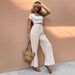 Women's Clothing Summer Fashion Striped Lace Up Casual Versatile Wide Leg Pants Straight Vertical Stripes Elegant Slim Loose Casual Pants_ecoleips.com