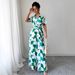 Women’s Clothing Temperament Elegant Style Printed Short Sleeved Wide Leg Pants Jumpsuit Women's Clothing Summer_ecoleips.com