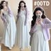 Autumn New Korean Fashion Knitted Patchwork Two-Piece Maternity Dress_ecoleips.com